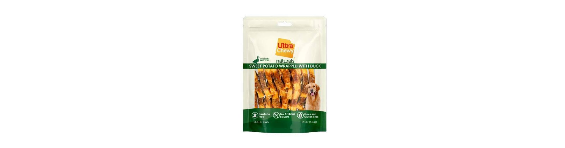 Ultra Chewy Naturals Duck Wrapped and Sweet Potato Dog Treats - 12oz