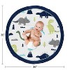 Sweet Jojo Designs Boy Baby Tummy Time Playmat Mod Dinosaur Blue Green and White - 4 of 4