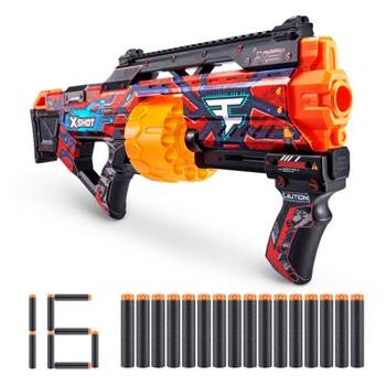 BANDAI X-shot Insanity Blaster Mad Mega Barrel Dart Toy Blue Orange 72  Shots New