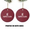 Santa Clara University Primary Logo Porcelain Holiday Christmas Tree Ornament  2.8" (7.1 cm) - 2 of 4
