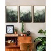 Green fog pine tree forest canvas wall art 11x14in framed modern artwork prints decor - 3 of 4
