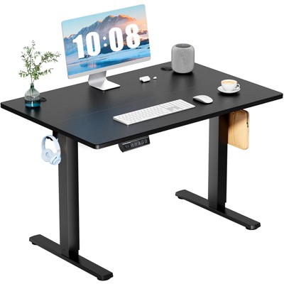 DOMETOUR Height Adjustable Electric Standing Desk, Sit Stand Up Down Computer Table, Ergonomic Memory Desktop Workstation