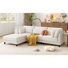 110" Modern L-Shaped Modular Sectional Sofa with Removable Ottoman and 5 Pillows - 3 of 4