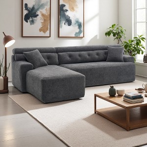 105" Chenille L-Shaped Modular Sectional Sofa - 1 of 4