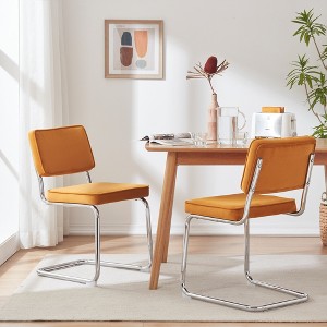Dovelina Velvet Upholstered Modern Dining Chair Set of 2 - 1 of 4