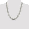 Black Bow Jewelry Men's 10.5mm Sterling Silver Solid D/C Domed Curb Chain Necklace - 2 of 4