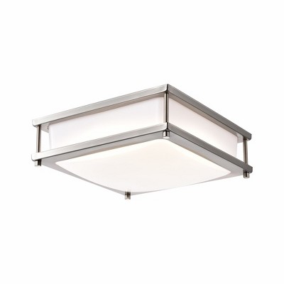 C Cattleya Brushed Nickel Dimmable 15-Watt Selectable LED Ceiling Light 3000K 4000K 5000K