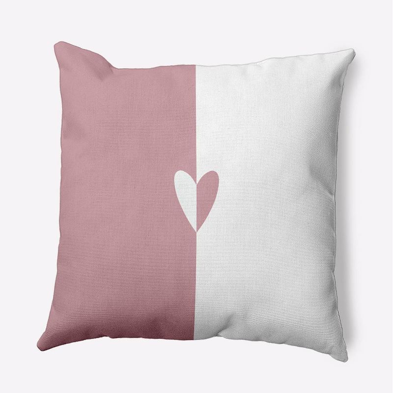 16&#34;x16&#34; Valentine&#39;s Day Modern Heart Square Throw Pillow Romantic Purple - e by design, 1 of 7