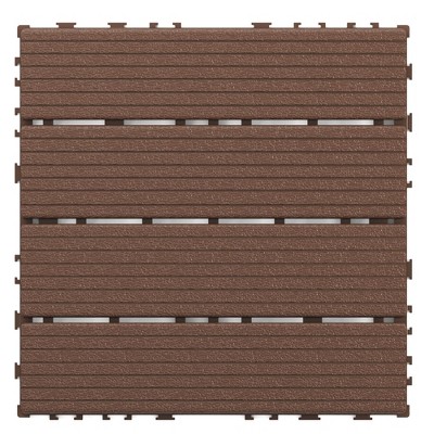 Dolonm 44-Pack 12"x12" Interlocking Deck Tiles for Outdoor & Indoor Use – Waterproof, Durable, Easy Install for Patio, Pool, Balcony