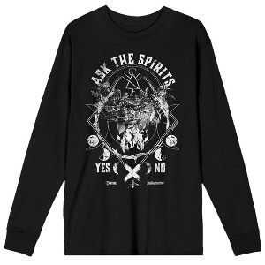 Yellowjackets Ask the Spirits Adult Black Long Sleeve Crew Neck Tee - 1 of 3