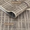 Washable Modern Interwoven Lines Area Rug, Low Pile Non Slip Indoor Runner, Easy Clean for Home Office - 3 of 4