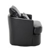 TIRAMISUBEST Black Swivel Barrel Chair, Comfy Round Accent Sofa for the Living Room, Arm Chair for Nursery, Hotel, Bedroom, Office and Lounge - 4 of 4