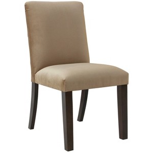 Aster Diamond Tufted Back Dining Chair Tan Velvet - Cloth & Co.