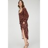 August Sky Women's Floral Velvet Front Tie Smocked Midi Dress - 4 of 4
