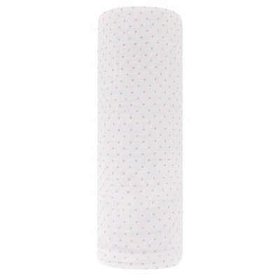 Ely's & Co. Cotton Muslin Swaddle Blanket Pink Pin Dot 1 Pack : Target