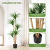 4-6FT Artificial Dracaena Tree - Realistic Adjustable Faux Plant for Indoor Decor, Living Room, Office & Photo Backdrops - 3 of 4