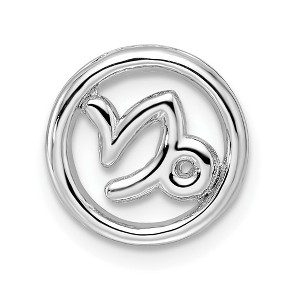 Black Bow Jewelry Sterling Silver Stackable Expressions SM Capricorn Zodiac Slide, 12mm - 1 of 4