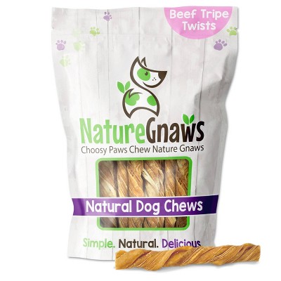 Nature Gnaws Tripe Twists 4-5" Beef Dog Treats- 10ct