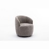Kumasinova 360° Swivel Barrel Chair,Chenille Comfy Reading Chair with Metal Base,Modern Accent Chair with Arm for Living Room & Bedroom - 2 of 4