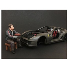 "Chop Shop" Mr. Lugnut with a Bench Figurine for 1/18 Scale Models by American Diorama - 1 of 3