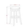 East West Furniture Devers 30" Wood Swivel Backless Bar Stool in Mocha/Mahogany - 4 of 4
