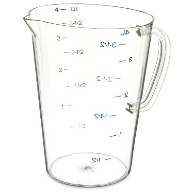 Carlisle Commercial Measuring Cup - Plastic - Clear - 1 gal