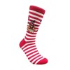 Holiday Reindeer with Red and White Stripes Socks from the Sock Panda (Men's Sizes Adult Large) - 2 of 3
