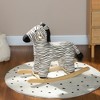 Qaba Rocking Horse, Kids Rocking Animal, Zebra Shaped Ride on Horse with Realistic Sound for Boys & Girls 2-4 Years, Black - 2 of 4