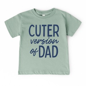 The Juniper Shop Cuter Version of Dad Toddler Short Sleeve Tee - 5T - Seafoam - 1 of 4