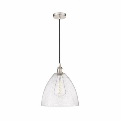 Edison Dome - 1 Light Cord Hung Mini Pendant In Industrial Style-13.75 Inches Tall and 12 Inches Wide