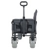 CAVINAS 3-in-1 Folding Wagon Cart with Bench Seat, Shopping Wagon Cart for Camping, Shopping - 4 of 4