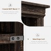 Farmhouse Bookcases with Doors, 5 Tier Bookshelf with Storage, Wooden Storage Cabinet - 4 of 4