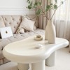 MAYEERTY Cloud-Shaped Coffee Table, Modern Center Table with 4 Solid Legs - 3 of 4