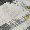 Gray And Tan Abstract Washable Indoor Outdoor Area Rug - 4 of 4