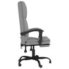 vidaXL Massage Reclining Office Chair Light Gray Fabric - 4 of 4