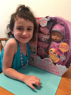 baby born surprise bathtub surprise teal kitty ears