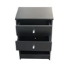 Karl Home 2-Drawer Black Particle Board 15.75in. W Nightstands - 2 of 4