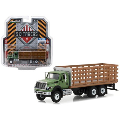 2018 International WorkStar Platform Stake Truck with Wood Effect S.D. Trucks Series 4 1/64 Diecast Model by Greenlight