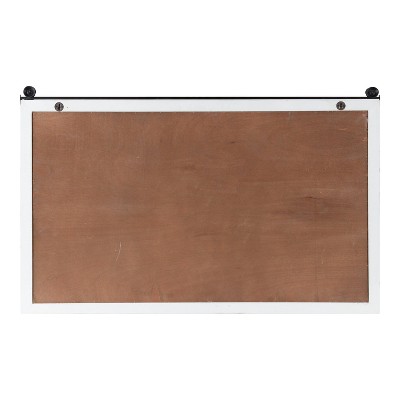 White Barn Door Wood Framed Magnetic Board