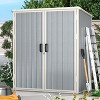 Aoxun 5 x 3FT Resin Shed with Floor and Lockable Door for Backyard, Patio, Lawn, Garage - 3 of 4