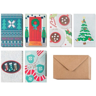 Lot Of 4 Packs Christmas Party Invites 8 Count w/ Envelopes Christmas tree desgn 