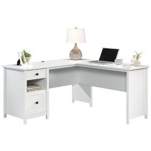 Gulches White L-Shaped Desk  Large Surface, File Drawer (Full-Extension) + Small Drawer, Easy Assembly - 1 of 4