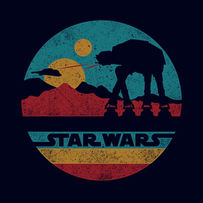 Men's Star Wars AT-AT Retro Circle T-Shirt, 2 of 6