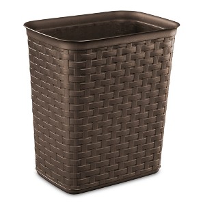 Sterilite Weave 3.4 Gallon Plastic Home/Office Wastebasket Trash Can - 1 of 4