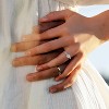 BRINJOY Women's Ring, Moissanite 1 Carat Engagement Ring, S925 Sterling Silver Ring, Simulated Diamond Twisted Vine Ring - Size 4 - 3 of 4