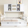 KIGFTSOD Wooden Daybed With Twin Size Trundle, and All-in-One Cabinet and Shelf - 2 of 4