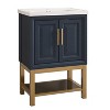 Festivo Modern 24" Single Sink Freestanding Bath Vanity Navy - 4 of 4