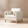 Modern Farmhouse Arm Chair in Flax Linen with Feather-Down Foam Cushions and Removable Covers - 2 of 4