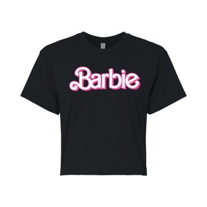 Women's - Barbie - Logo Retro-Juniors Cropped Graphic T-Shirt Cropped Graphic T-Shirt - 1 of 4