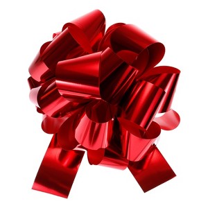 Unique Bargains Wedding Christmas Bright Metallic Gift Wrapping Large Pull Bows Ribbon 1 Pc - 1 of 4